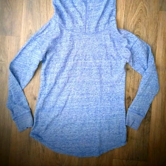 MOSSIMO SUPPLY CO Women's Hoodie Pullover XS Mock Neck Blue - Picture 3 of 3